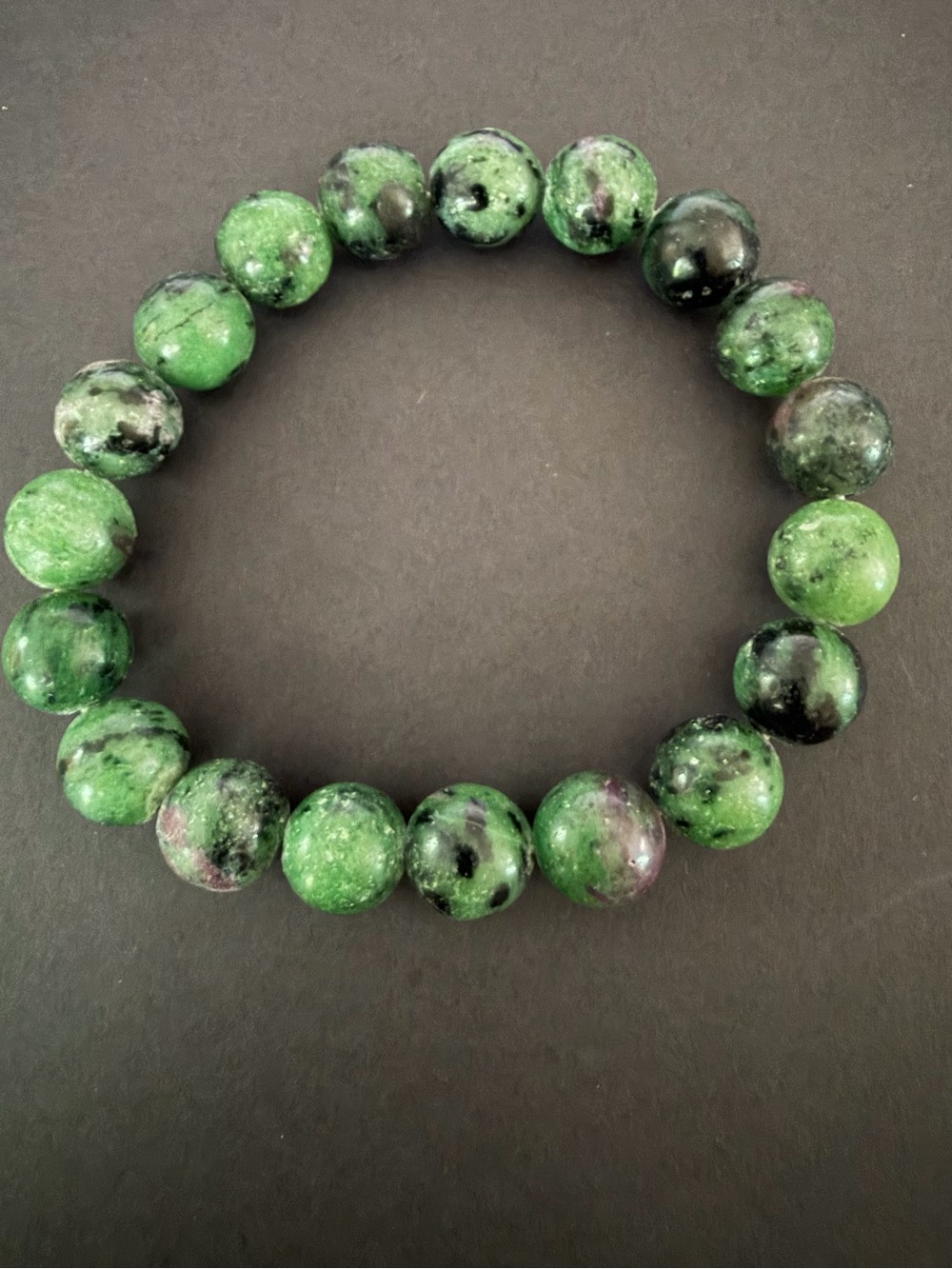 10mm Ruby Epidote Stretch Bracelet - Women Jewelry